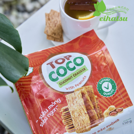 Bánh dừa nướng TopCoco Đậu phộng 150g thùng 30 gói | Eihatsu