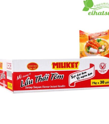 Mì lẩu Thái tôm Miliket 75g thùng 30 gói | Eihatsu
